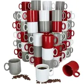 MamboCat 72er Set EVENT stapelbare Kaffeebecher TRIO Porzellan 250 ml