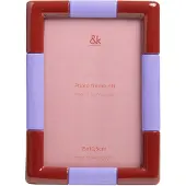 &k amsterdam &klevering - Rift Bilderrahmen, 13 x 18 cm, burgund / lila