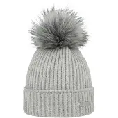 Eisglut Damen Shelly Merino Bommelmütze - STK - SILBER MELIERT