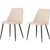 Ebuy24 Esszimmerstühle Night Beige 2er-pack