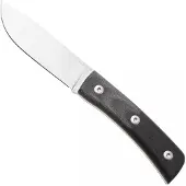 Straight Line Buster BS-BG Stonewashed M390, Black G10, Fahrtenmesser