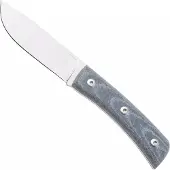 Straight Line Buster BS-DC Stonewashed M390, Denim Canvas Micarta, Fahrtenmesser