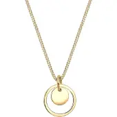 Elli Halskette Kreis Rund Geo Trend 925 Sterling Silber Elli Gold