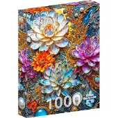 Enjoy Puzzle Pearlescent Waterlilies 1000 Teile Blumenmotiv