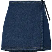 Pieces Pcflora Mw Wickel Denim Minirock | Blau | L