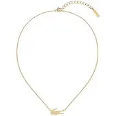 Lacoste - Original gold-plated necklace for women Crocodile 2040045