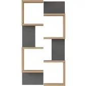 En.casa Wandregal Omn 2er Set 93x24x15 cm Holzoptik / Anthrazit