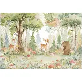 WALLARENA FOTOTAPETE Kinderzimmer Tiere Wald 250x175