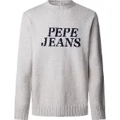 Pepe Jeans für Herren. PM702499 Luka Grauer Pullover (L), Lässig, Acryl