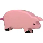 Holztiger Holz Schwein Spielfigur handgefertigt