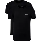 Emporio Armani für Herren. EM001849_AF14131 2er-Set Homie Slim Fit T-Shirts schwarz (L), Heimtextilien, Baumwolle, Kurzarm