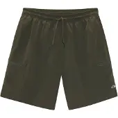 s.Oliver Badeshorts "Malcom", Herren, Gr. M, N-Gr, grün (olive), Microfaser, Obermaterial: 50% Polyester, 50% Polyester (Reborn). Innenslip: 100% Polyester, Badehosen Badeshorts, uni im Cargo-Stil