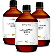 Echt Vital Kolloidales Silber 10 ppm 3x500 ml Flüssigkeit