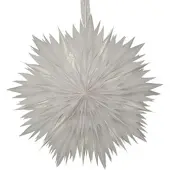 MARELIDA Papierstern EISBLUME - hängend - D: 60cm - mit Band - weiß