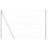 vidaXL Euro-Zaun mit Betonsockel 10 x 1,6 m Verzinkter Stahl Silber