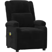 vidaXL Massagesessel Schwarz Samt
