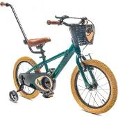 Sun baby Kinderfahrrad Jungen Fahrrad Stützräder Schubstange 16 Zoll Verdant Rowa grün
