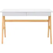Miliboo Design-Schreibtisch Weiß und Holz BROOK