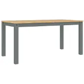 vidaXL Esstisch PANAMA Grau 160x80x75 cm Massivholz Kiefer