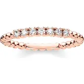 Thomas Sabo Ring Kugeln Mit Weissen Steinen Roségold
