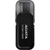 ADATA UV240, 64 GB, USB Typ-A, 2.0, Kappe, 7 g, Schwarz