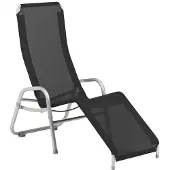 Karasek Bermuda Neo Bäderliege Aluminium/Textilene Schwarz|Hellgrau 11140969