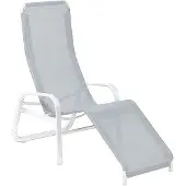 Karasek Florida Neo Bäderliege Aluminium/Textilene Weiß|Hellgrau 11190167