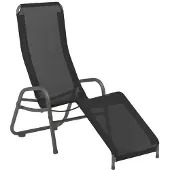 Karasek Bermuda Premium Neo Bäderliege Aluminium/Textilene Schwarz|Dunkelgrau 11150869