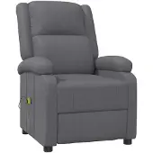 vidaXL Massagesessel Grau Kunstleder