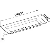Keuco Royal 60 Keramik-Waschtisch 1405 x 538 mm ohne Hahnlochbohrung - weiß - 32160311400