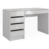 Vicco Schreibtisch Sherry Weiß Hochglanz 55 x 120 cm mit Schubladen, Model 57920