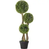 HOMCOM Künstliche Pflanze 90 cm mit Blumentopf Hellgrün