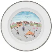 Villeroy & Boch Suppenteller "Suppenteller Hühnerhof Design Naif ø 21 cm bunt"