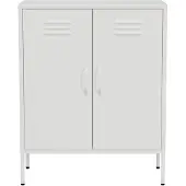 Lendo Online Metallschrank 80x40x100 cm Weiß Stahl
