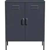 Lendo Online Metallschrank 80x40x100 cm Anthrazit Stahl