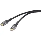 Speaka Professional HDMI Anschlusskabel HDMI-A Stecker 5.00 m Grau (Metallgehäus