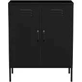 Lendo Online Metallschrank 80x40x100 cm Schwarz Stahl