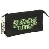 Safta 812584744 Stranger Things Triple Mäppchen Schwarz Mann Schwarz One Size