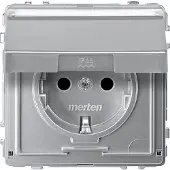 Merten SCHUKO-Steckdose alu MEG2312-7260