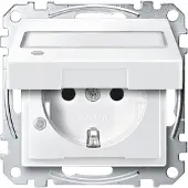 Merten SCHUKO-Steckdose m. Klappd., Ko.Licht u. MEG2313-0419