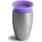 Munchkin stainless steel sippy Cup, purple, Miracle 360, 12m+, 296ml, 05190901