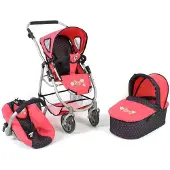 Bayer Chic 3in1 Kombi Puppenwagen EMOTION ALL IN, Dots Koralle