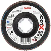 Bosch X-LOCK-Fächerschleifscheibe X551, Expert for Metal, K: 60, Scheibend.: 115 mm