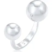 Elli Ring 925 Sterling Silber Kugel in Silber | Gr.: onesize