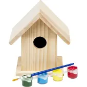 BS Toys Vogel-Haus 13 cm, Bastelset für Kinder, 3 Jahr(e), Pinienwald, Mehrfarbig