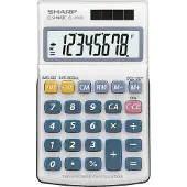 Sharp EL-250S, Tasche, Einfacher Taschenrechner, 8 Ziffern, Solar, Silber