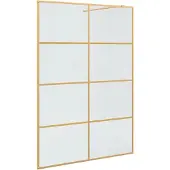 vidaXL Walk-in Duschwand Gold 140 x 195 cm Gehärtetes Glas