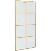 vidaXL Walk-in Duschwand Gold 100 x 195 cm Gehärtetes Glas