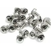 StarTech.com .com 50er-Pack M6 12mm Rackschrauben Set für 19 und 10 Zoll Serverracks, Netzwerkschränke und Gehäuse, Silber, TAA, Schraube, Silber, 50 Stück(e), 218 g