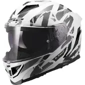 LS2 FF818 Storm III Kaos Helm, weiß/grau, 2XL (63/64)